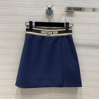 Dior 221J39 Spring/Summer Classic Miniskirt Blue