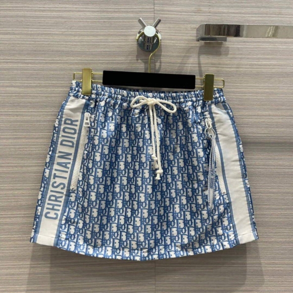 Dior 221J42 Spring/Summer Classic Jacquard Miniskirt