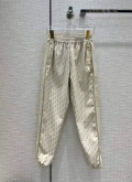 Dior 117P23 Classic Jacquard Gold Technical Taffeta Trousers