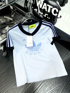 Gucci 693640 adidas x Gucci cropped T-shirt for women white