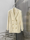 Balmain YH0UB071WB54 Women’s Fashion Clothing Long wool coat B73540