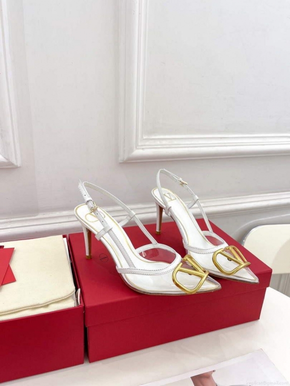 Valentino WS0R01QJG slingback pump transparent material 80mm V75436