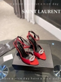 YSL 7176081 Fanny Slingback Pumps In Crepe Satin Y67324