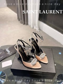 YSL 7176081 Fanny Slingback Pumps In Crepe Satin Y67326