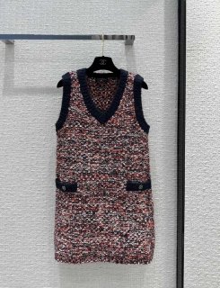 Chanel Women’s Fashion Clothing Knitted Sleeveless Dress C58807