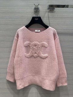 Celine 2AC99309T Boat Neck Triomphe Sweater C99068