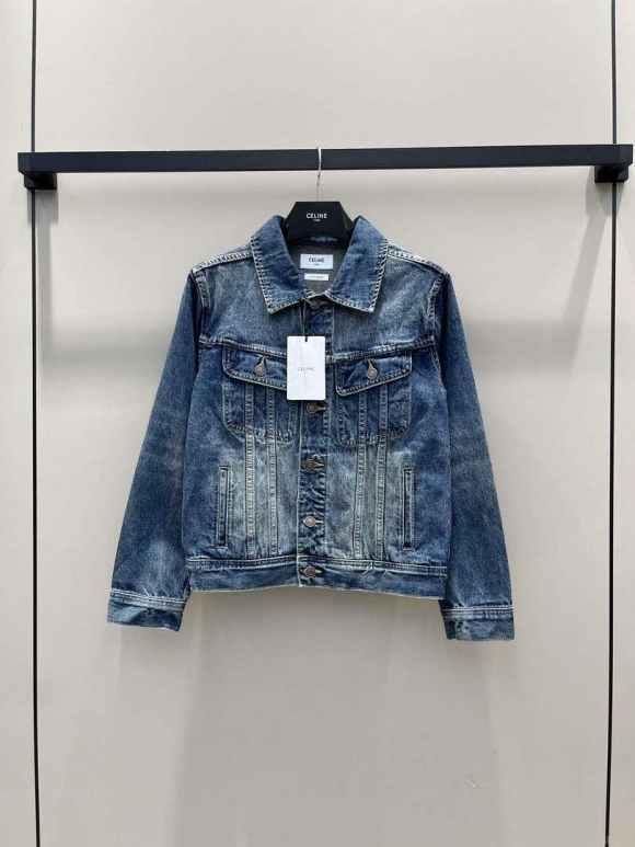 Celine 2Q768365M Denimdark Union Wash Jacket C99076