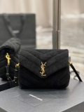 YSL 630951 Loulou Toy Bag In Matelassé “Y” Leather Saint Laurent Black