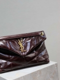 YSL 577476 Saint Laurent Puffer Small In Nappa Leather Wine Red