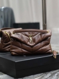 YSL 577476 Saint Laurent Puffer Small In Nappa Leather Dark Brown