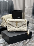 YSL 577476 Saint Laurent Puffer Small In Nappa Leather White