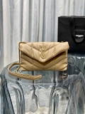 Saint Laurent Lou lou Puffer Mini Shoulder Bag YSL 620333 Apricot Gold