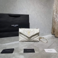 Saint Laurent Lou lou Puffer Mini Shoulder Bag YSL 620333 White Gold