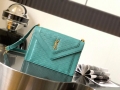 YSL 668863 Gaby Satchel In Quilted Lambskin SEA turquoise