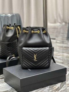 YSL 672609 Joe Backpack In Lambskin Black