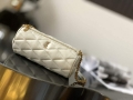 YSL 699703 Sade Mini Tube Bag In Quilted Lambskin White