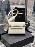 YSL 675626 Manhattan Small Shoulder Bag In Box Saint Laurent Leather White