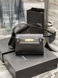 YSL 675626 Manhattan Small Shoulder Bag In Box Saint Laurent Leather Black