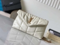 YSL 7593371 Puffer Toy Bag In Quilted Lambskin White