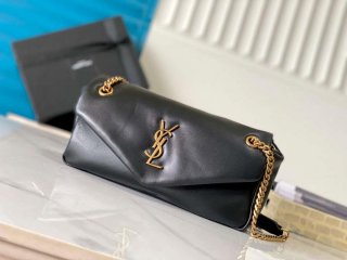 YSL 734153 Calypso In Lambskin Chain Bag Black