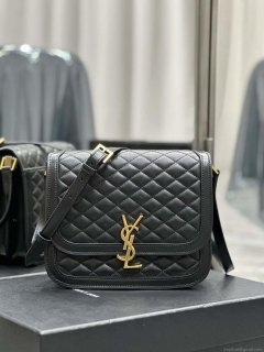 YSL 635025 Saint Laurent Solferino Medium Soft Satchel In Lambsikn Leather Black