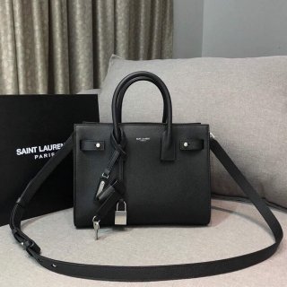 YSL 421863 Classic Sac de Jour Baby in Smooth Leather Black