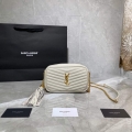 YSL 612579 Yves Saint Laurent 585040 Lou Mini Bags White with gold